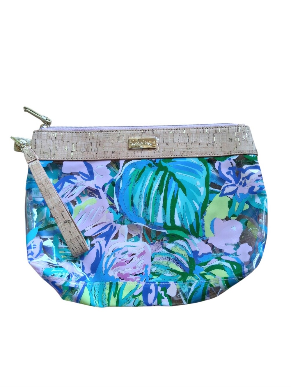Lilly Pulitzer Mermaid In The Shade Clear Pouch Zipper Wristlet